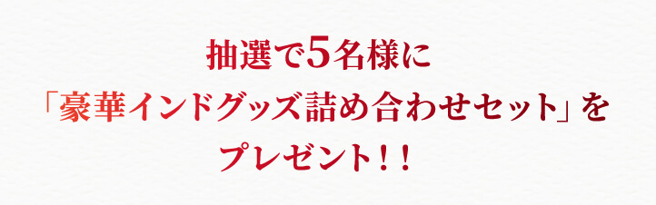 抽選で5名様に「豪華インドグッズ詰め合わせセット」をプレゼント！！